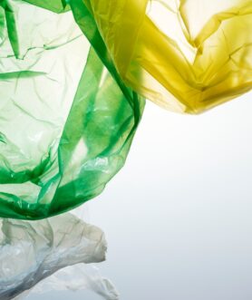 Colorful disposable plastic waste